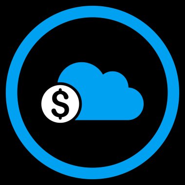 Bulut yuvarlak vektör simge bankacılık