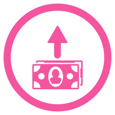 Harcama Banknotlar Yuvarlak Vektör Simgesi