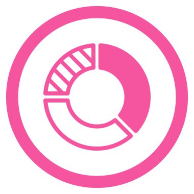 Pasta grafiği yuvarlak vektör simgesi