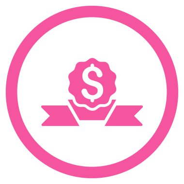 Doları ödül yuvarlak vektör simgesi