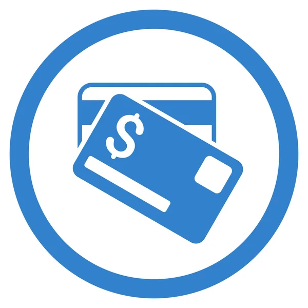 Kreditkort rundade vektor symbol — Stock vektor