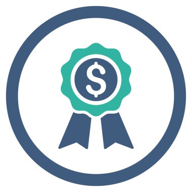 İş Ödülü yuvarlak vektör simgesi