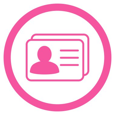 Hesap kartları yuvarlak vektör simgesi