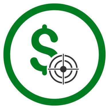 İş hedef yuvarlak vektör simgesi