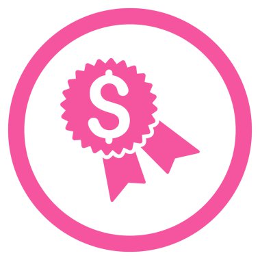 Para ödülü yuvarlak vektör simgesi