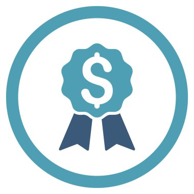 Bankacılık Ödülü yuvarlak vektör simgesi