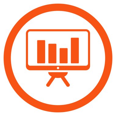 Çubuk yuvarlak vektör simge izleme grafiği