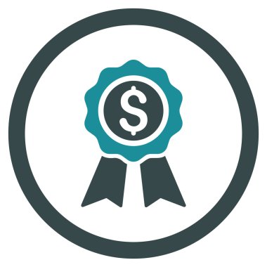 İş Ödülü yuvarlak vektör simgesi