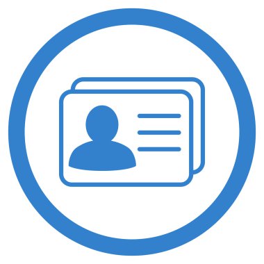 Hesap kartları yuvarlak vektör simgesi