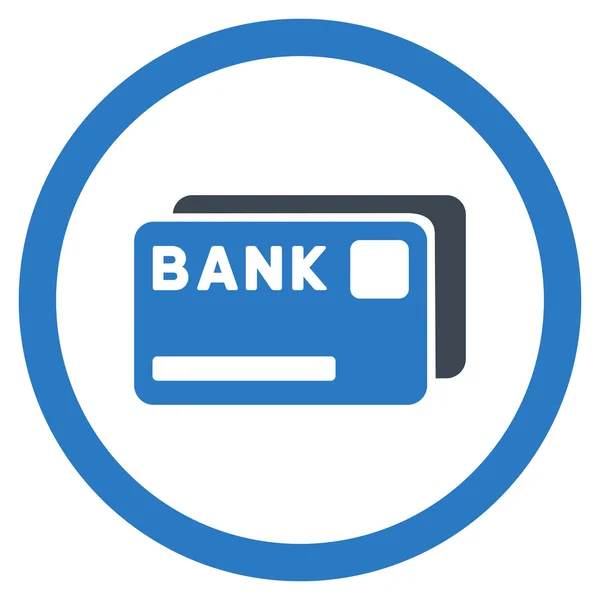 Bank karty wektor zaokrąglona ikona — Wektor stockowy