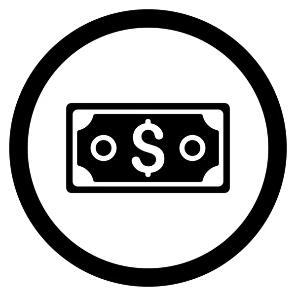 Dolaru bankovek zaoblené vektorové ikony — Stockový vektor