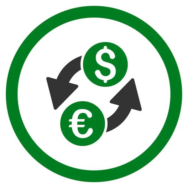 Euro Dollar Exchange Rounded Vector Icon — Stock Vector