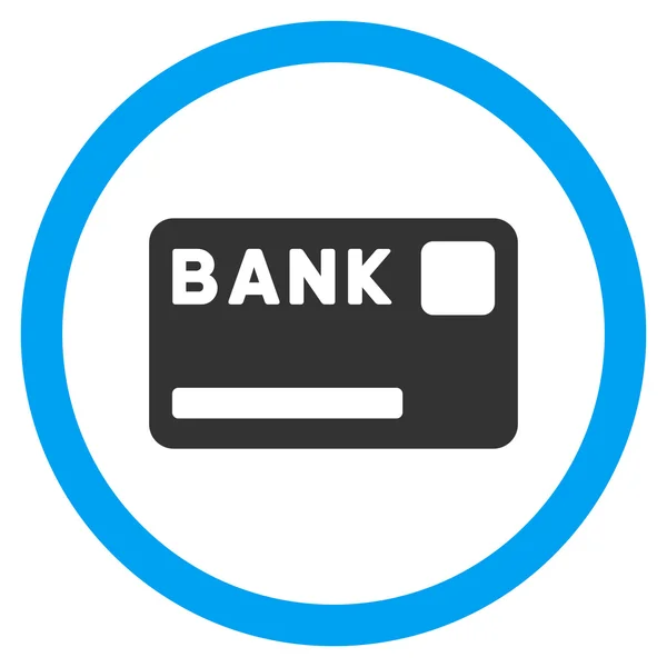 Bank Card Flat Rounded Vector Icon — Stock Vector