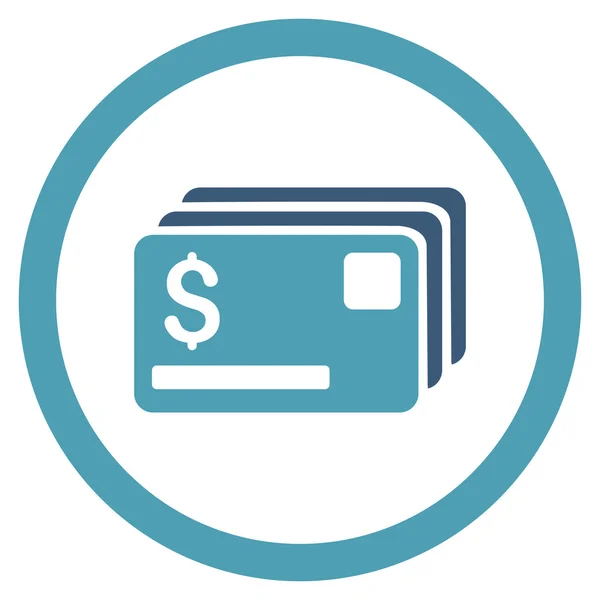 Karty kredytowe wektor zaokrąglona ikona — Wektor stockowy