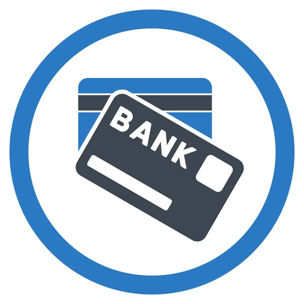 Bankkarten gerundetes Vektorsymbol — Stockvektor