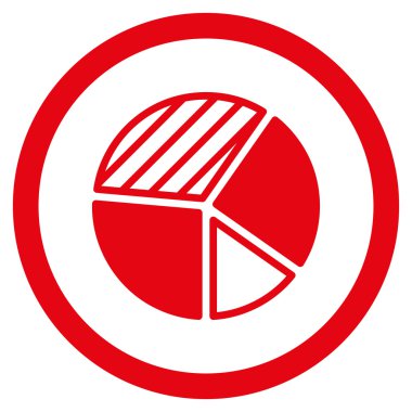 Pasta grafiği yuvarlak vektör simgesi