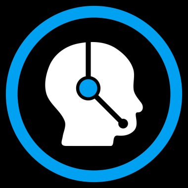 Çağrı Merkezi operatörü yuvarlak vektör simgesi