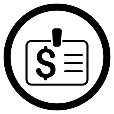 Doları rozet yuvarlak vektör simgesi