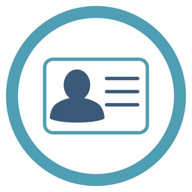 Hesap kartı yuvarlak vektör simgesi