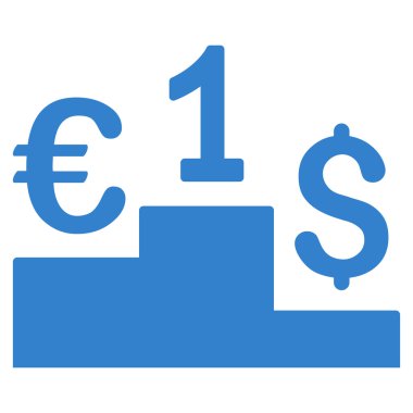 Para birimi rekabet düz vektör simgesi