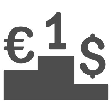 Para birimi rekabet düz vektör simgesi