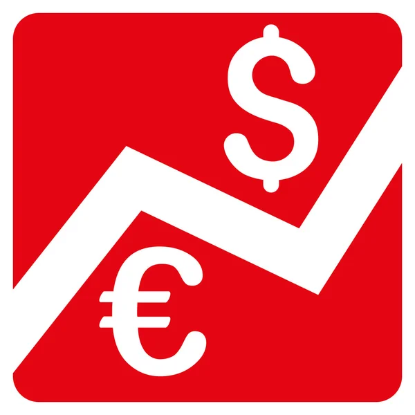 Gráfico de mercado de divisas plana Vector icono — Vector de stock