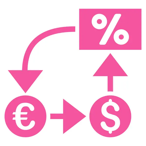 Moneda Cashflow Flat Vector Icono — Vector de stock