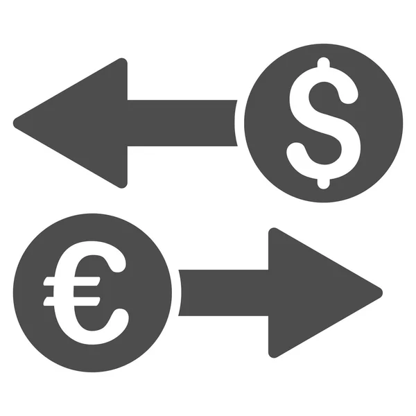 Transferencias de divisas Flat Vector Icon — Vector de stock