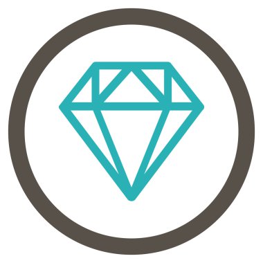 Elmas düz yuvarlak vektör simgesi