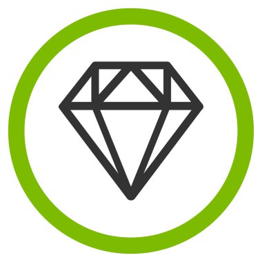 Elmas düz yuvarlak vektör simgesi