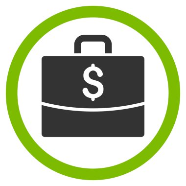 İş büyük düz yuvarlak vektör simgesi