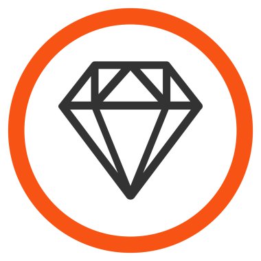 Elmas düz yuvarlak vektör simgesi