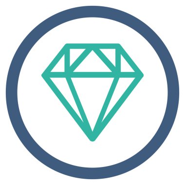 Elmas düz yuvarlak vektör simgesi