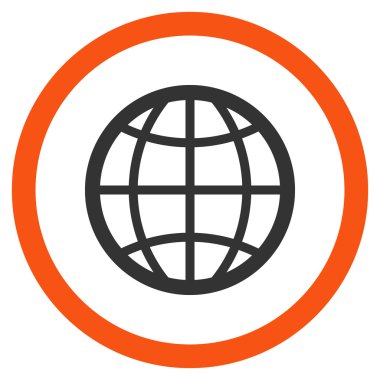 Düz yuvarlak vektör simge