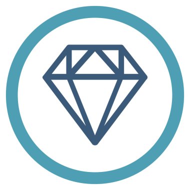 Elmas düz yuvarlak vektör simgesi