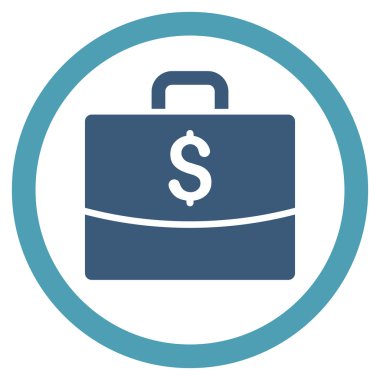 İş büyük düz yuvarlak vektör simgesi