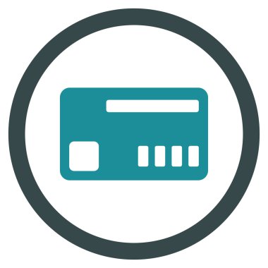 Bilet düz yuvarlak vektör simgesi