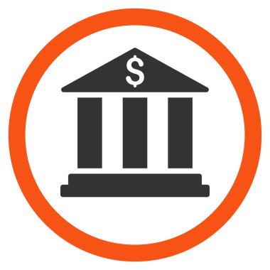 Banka Daire bina yuvarlak vektör simgesi