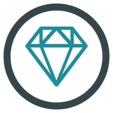 Elmas düz yuvarlak vektör simgesi