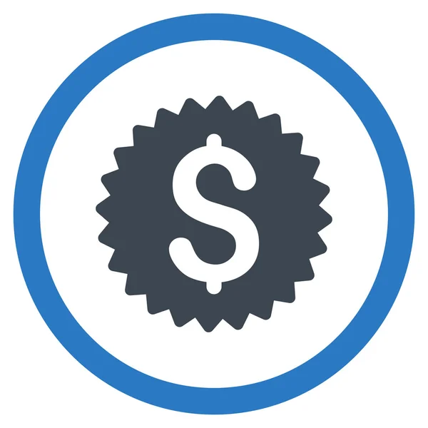 Selo bancário Flat Rounded Vector Icon — Vetor de Stock