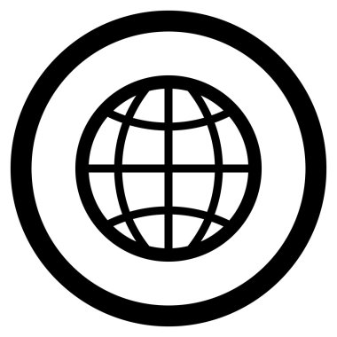 Düz yuvarlak vektör simge