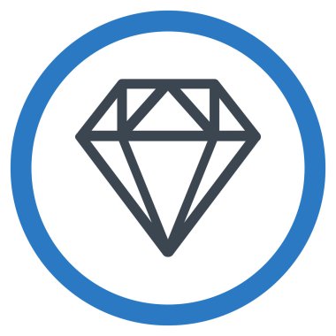 Elmas düz yuvarlak vektör simgesi