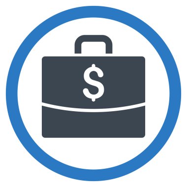 İş büyük düz yuvarlak vektör simgesi