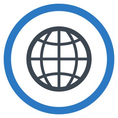 Düz yuvarlak vektör simge