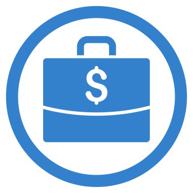 İş büyük düz yuvarlak vektör simgesi