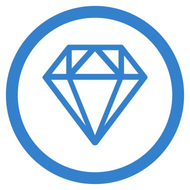 Elmas düz yuvarlak vektör simgesi