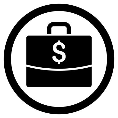 İş büyük düz yuvarlak vektör simgesi