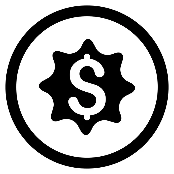 Icône vectorielle arrondie plate de prix d'argent — Image vectorielle