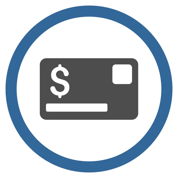 Πιστωτική κάρτα επίπεδη στρογγυλεμένες διάνυσμα εικονίδιο — Διανυσματικό Αρχείο