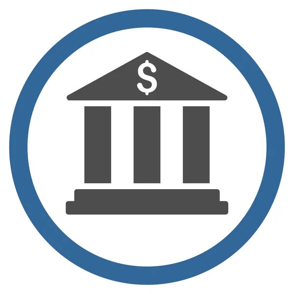 Банк будівлі плоскі округлі векторної Icon — стоковий вектор